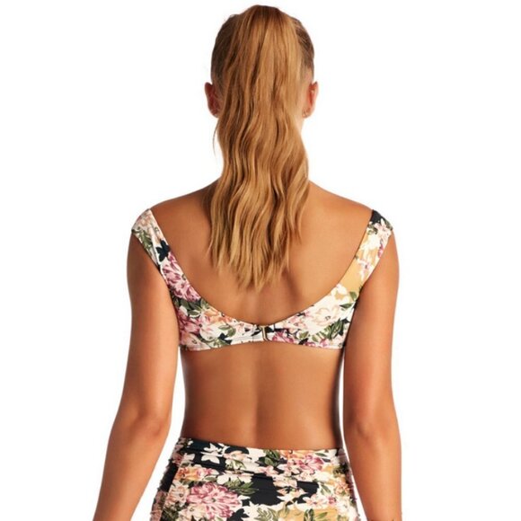 💕VITAMIN A💕 Bikini Capri Top + Rosie Cheeky Bottom Ambrosia Floral 10 L NWT - Picture 4 of 16